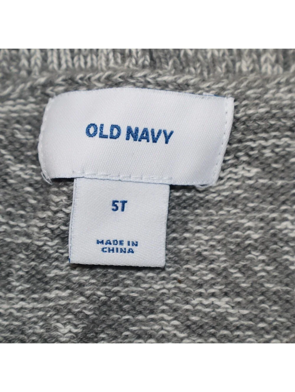 Old Navy Boys Cardigan Sweater Llama Pattern 5T Gray